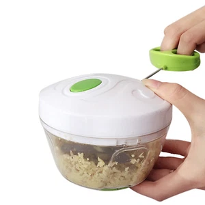 Easy Pull Manual Food Vegetable Processor Chopper Blender Mixer Slicer Mincer - Picture 1 of 3