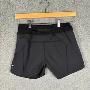 Ivivva Running Shorts Women's 12 Black Zip Pocket Lined Speedy Gym - Picture 1 of 16