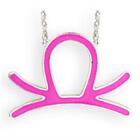 18 Inch Silver Plated Pink Zodiac Necklace - Libra