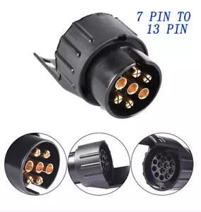 Adapter 7- auf 13-polig Für Verbindung PKW Anhängerkupplung Steckdose Stecker - Bild 1 von 6