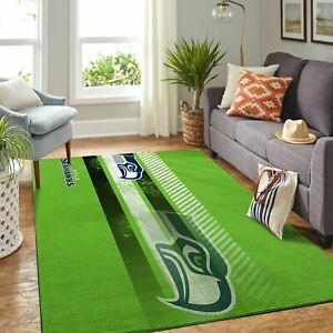 Seattle Seahawks Anti-skid Area Rug Living Room Football Floor Mat New Design