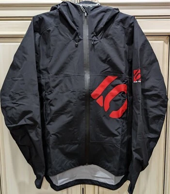 New Men's Sz Small Five Ten Adidas Hooded All Mountain Cycling Rain Jacket Black - Image 1 of 4