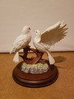 Lenox Peaceful Devotion Doves And Roses Porcelain Figurine Wood Base 1991 In Box