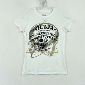 Ouija Womens T-Shirt Size Large Skeleton Celestial Board Game Occult Skull White - Picture 1 of 7