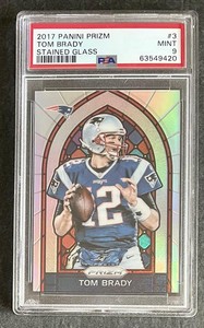 2017 Prizm Tom Brady Stained Glass SP #3 PSA 9 Mint