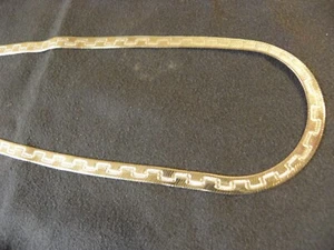 Silver Herringbone - reversible -18" necklace - Picture 1 of 3