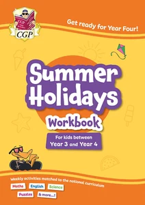 CGP Summer Holidays Activity Workbook - for Kids between Year 3 and Year 4 (Ages - Picture 1 of 10