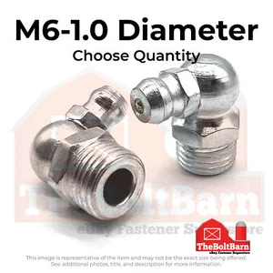 Montaje de grasa M6-1.0 Zerks 90 grados acero zinc (elige la cantidad) - Imagen 1 de 7