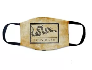 Face Mask -WHOLESALE -Join Or Die Patriotic US Navy Washable/REUSABLE - Picture 1 of 7