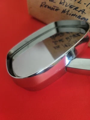  1971 1972 1973 NOS BUICK RIVIERA DRIVER SIDE ESPELHO REMOTO FÁBRICA/CAIXA # 62 - Imagem 1 de 4