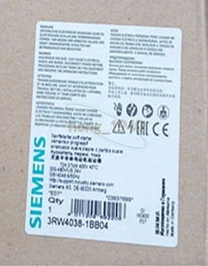 ONE NEW SIEMENS SOFT STARTER 3RW4038-1BB04 - Picture 1 of 2