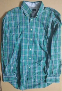 Tommy Hilfiger Verde A Cuadros Botones Para Hombre Grande Excelente 23 Pit - Imagen 1 de 5