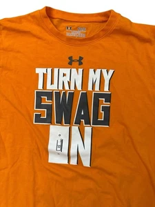 Under Armour “Turn My Swag On” Orange Youth Boys T-Shirt Size Large - Picture 1 of 7