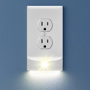 SnapPower StormLight 1pk - Power Failure Night Light Outlet Cover (White Duplex) - Picture 1 of 1
