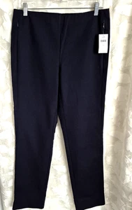 Pantalones J Jill 8 Essentials Algodón Elastizado Azul Marino Ajustados Pantalones al Tobillo Bolsillos Nuevos con Etiquetas - Imagen 1 de 14