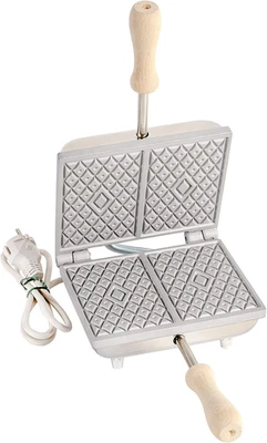 Biscottiera Elettrica per Ferratelle E Cialde in Alluminio, Rettangolare Sottile - Immagine 1 di 4