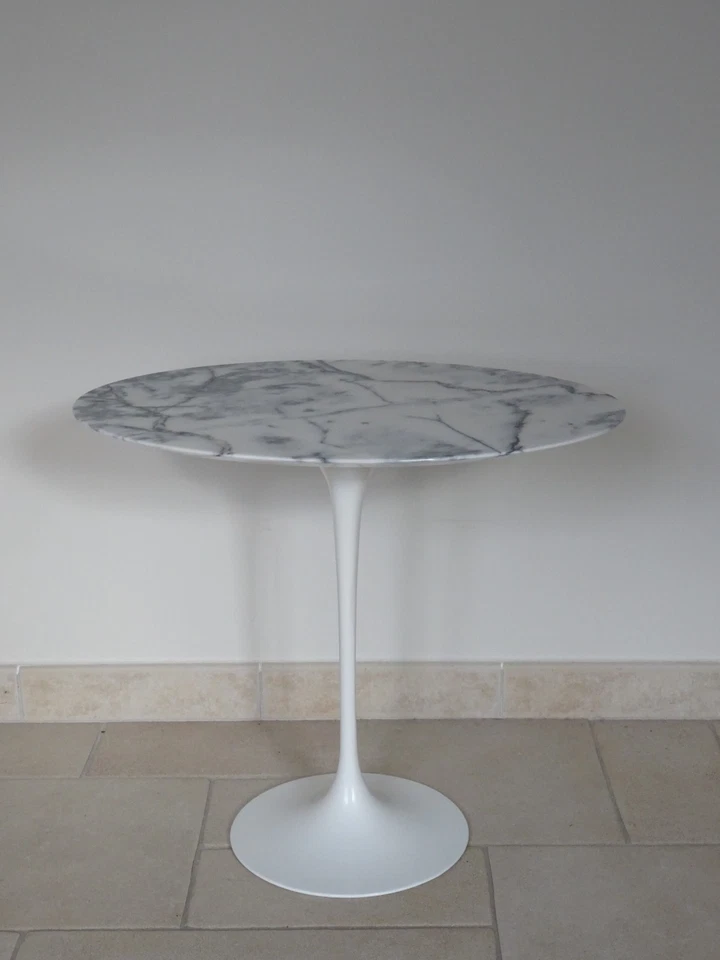 ancienne table basse  KNOLL INTERNATIONAL coffee side table pied tulipe 1970 - Photo 1/4