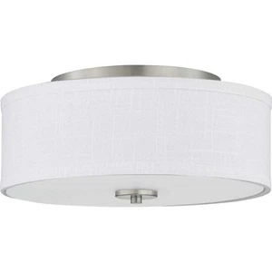 Progress Lighting Inspire 13" Brushed Nickel LED Flush Mount Ceiling Light - Picture 1 of 12