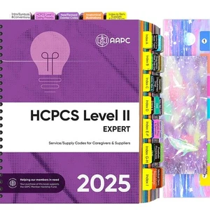 Index Tabs for HCPCS Level II Expert 2025 AAPC Version, 96 Color Coded Lamina... - Picture 1 of 8