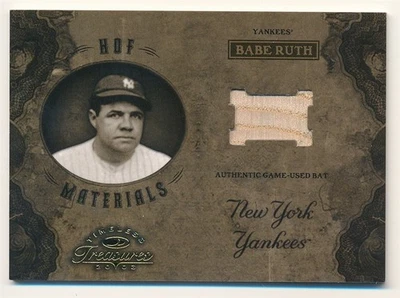 BABE RUTH 2003 TIMELESS TREASURES HOF MATERIALS YANKEES RELIC GAME USED BAT #/75 - Image 1 of 2