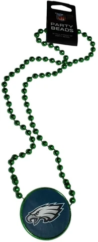 Philadelphia Eagles 18" Party Mardi Gras Green Beads Necklace Cover