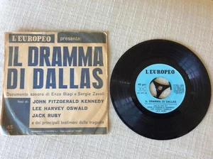 J.F. KENNEDY IL DRAMMA DI DALLAS -RARO 45 GIRI ANNI '60 ENZO BIAGI SERGIO ZAVOLI - Imagen 1 de 1