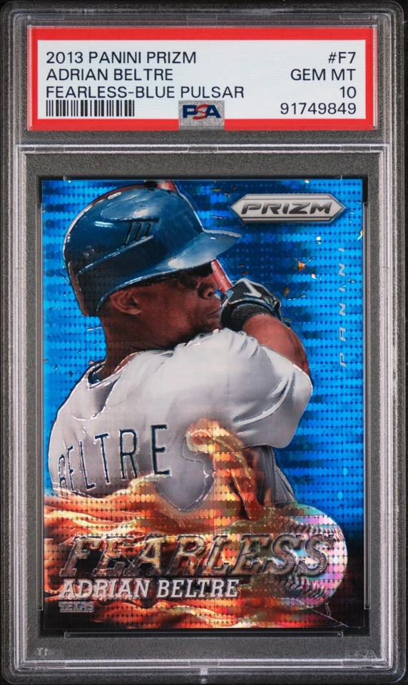 2013 PANINI PRIZM FEARLESS BLUE PULSAR #7 ADRIAN BELTRE PSA 10 GEM MINT POP 1 - Image 1 of 2