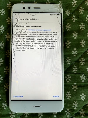 Huawei P10 lite - 32GB - Pearl White (Sbloccato) (Dual SIM) con vetro rotto - Immagine 1 di 4