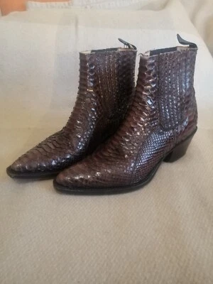 Stivaletto Tony Mora donna pitonato marrone con scatola originale numero 40  - Immagine 1 di 4