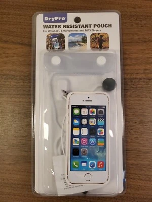DryPro Water Resistant Clear Pouch for iPhones/Smartphones & MP3 Players - NIP - Image 1 of 2