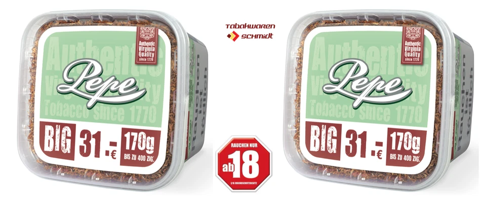 2 x Pepe Volumentabak Bright Green XXXL Eimer 170g - Bild 1 von 1