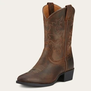 Ariat Junior Heritage R Toe Leather Western Boot Unisex - Picture 1 of 6