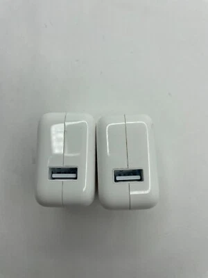 2x oem Apple 12W USB Power Adapter Original OEM for (iPhone iPad)- White - A2167 - Image 1 of 2