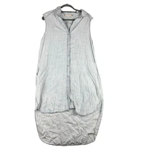 Chelsea & Violet Shirt Dress Women's Large Blue Chambray Button Front Pockets - Picture 1 of 9