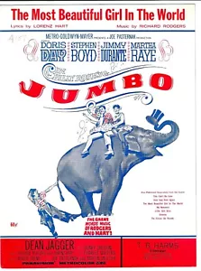 RODGERS & HART Sheet Music THE MOST BEAUTIFUL GIRL IN THE WORLD from JUMBO 1935 - Picture 1 of 6