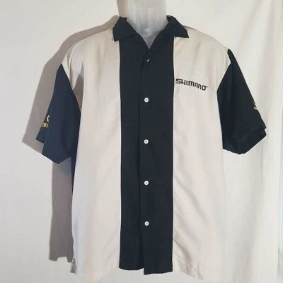 Camisa de ciclismo Shimano, M, SPD SL, manga corta, abotonada, blanca y negra rara  Foto 1 de 4