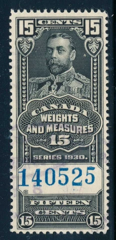 FWM62 Canada Weights and Measures Revenue Stamp Cover