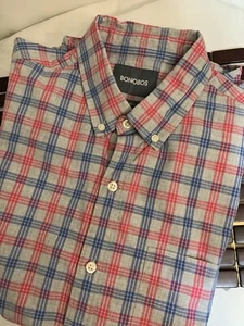 BONOBOS Standard Fit LS Kragen Button Down Kragen blau gestreift kurz Herren M - Bild 1 von 5