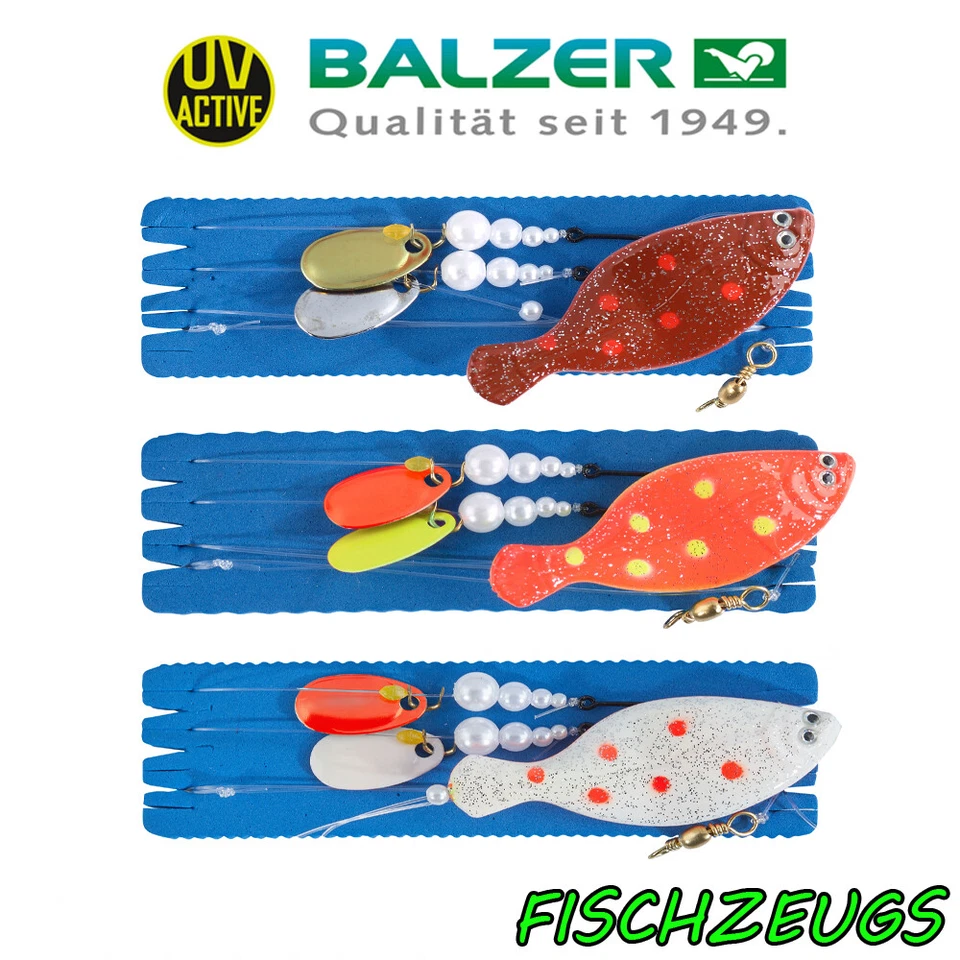 Balzer Inliner Plattfisch Blinker UV System Rig Vorfach Lumi Brandungsangeln - Bild 1 von 1