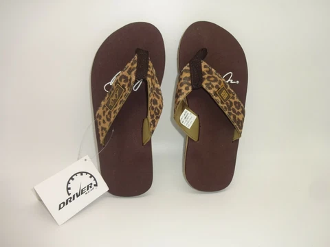 Nascar Dale Earnhardt Jr #88 Women Flip Flop Slippers Leopard Brown Size S 5/6 Cover