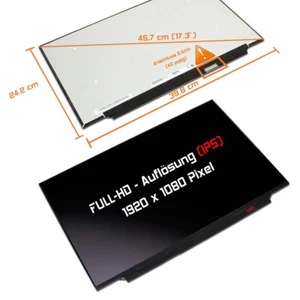 17,3" LED Display matt passend für AUO B173HAN04.9 AUO978F 144Hz 72% Gamut - Zdjęcie 1 z 1