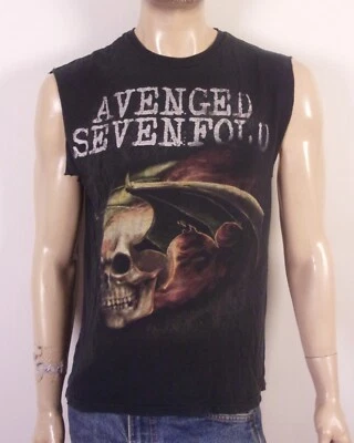 Camiseta de Colección Años 00 Y2K Avenged Sevenfold Corte Envejecida Suave Delgada Tour M Foto 1 de 3