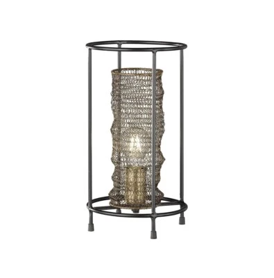 Lámpara De Mesa HONSEL Ano 1flg. E27 50156 Color Óxido Antiguo Negro - Imagen 1 de 3