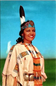 Nordamerikanische Native Americana Prinzessin Postkarte - Bild 1 von 2