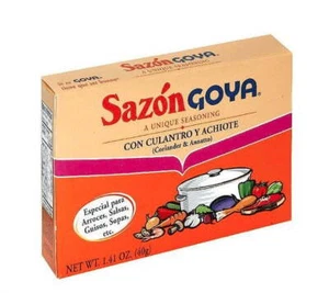 Goya Sazon With Coriander & Annatto, 1.41 oz Sazon con Culantro y Achiote (12 - Picture 1 of 1
