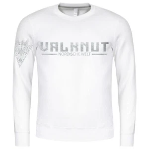 Herren Pullover Sweatshirt Valknut SILBER Label walhalla vikingrock vikingwear - Bild 1 von 3