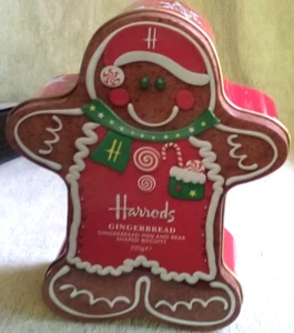 PP EN MUY BUENA CONDICIÓN GALLETA ESTAÑO HARRODS PAN DE JENGIBRE HOMBRE VACÍO PARA COLECCIONISTA 20X15X7 CM - Imagen 1 de 4