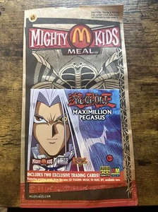 YU-GI-OH! 2002 McDonalds Mighty Kids Meal Bag With Attached Sealed Disc And Card - Picture 1 of 2