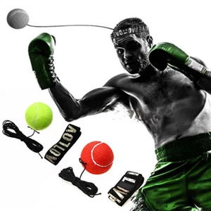 Fitness Boxen Punch Übung Kampfball mit Kopfband Reflex Geschwindigkeitstraining - Bild 1 von 4