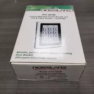 Rosslare AYC-Q64B Vandal Pin Prox Reader Keypad Backlit NEW - Picture 1 of 2